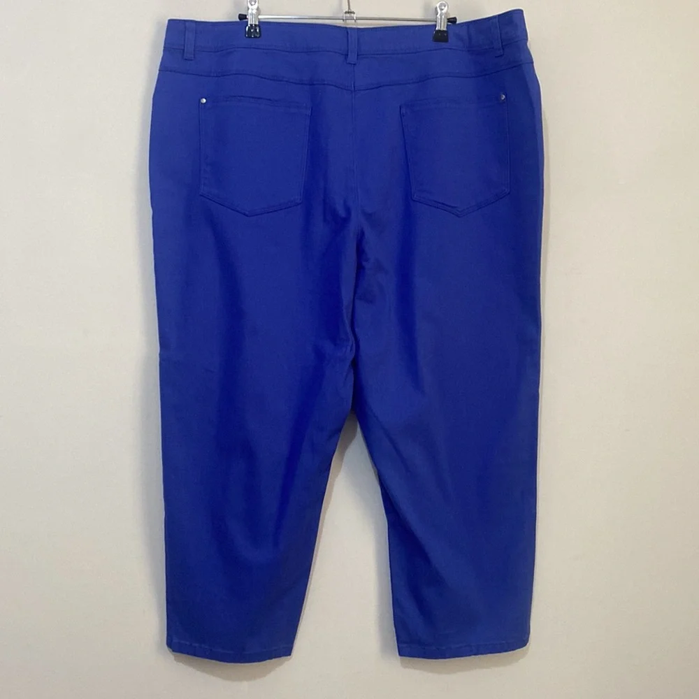 W.Lane - Cobolt Blue Crop Pants - Size 20 - Picture 5 of 5